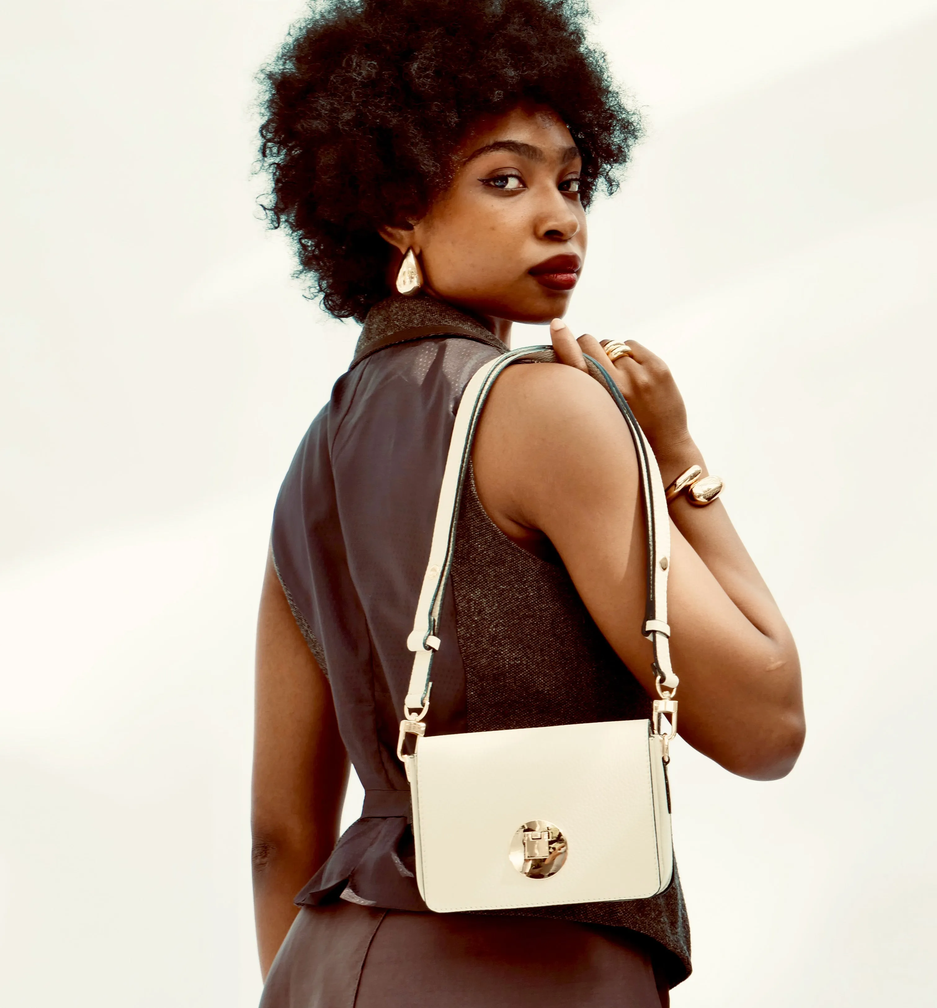 The Newbury Stone Leather Bag