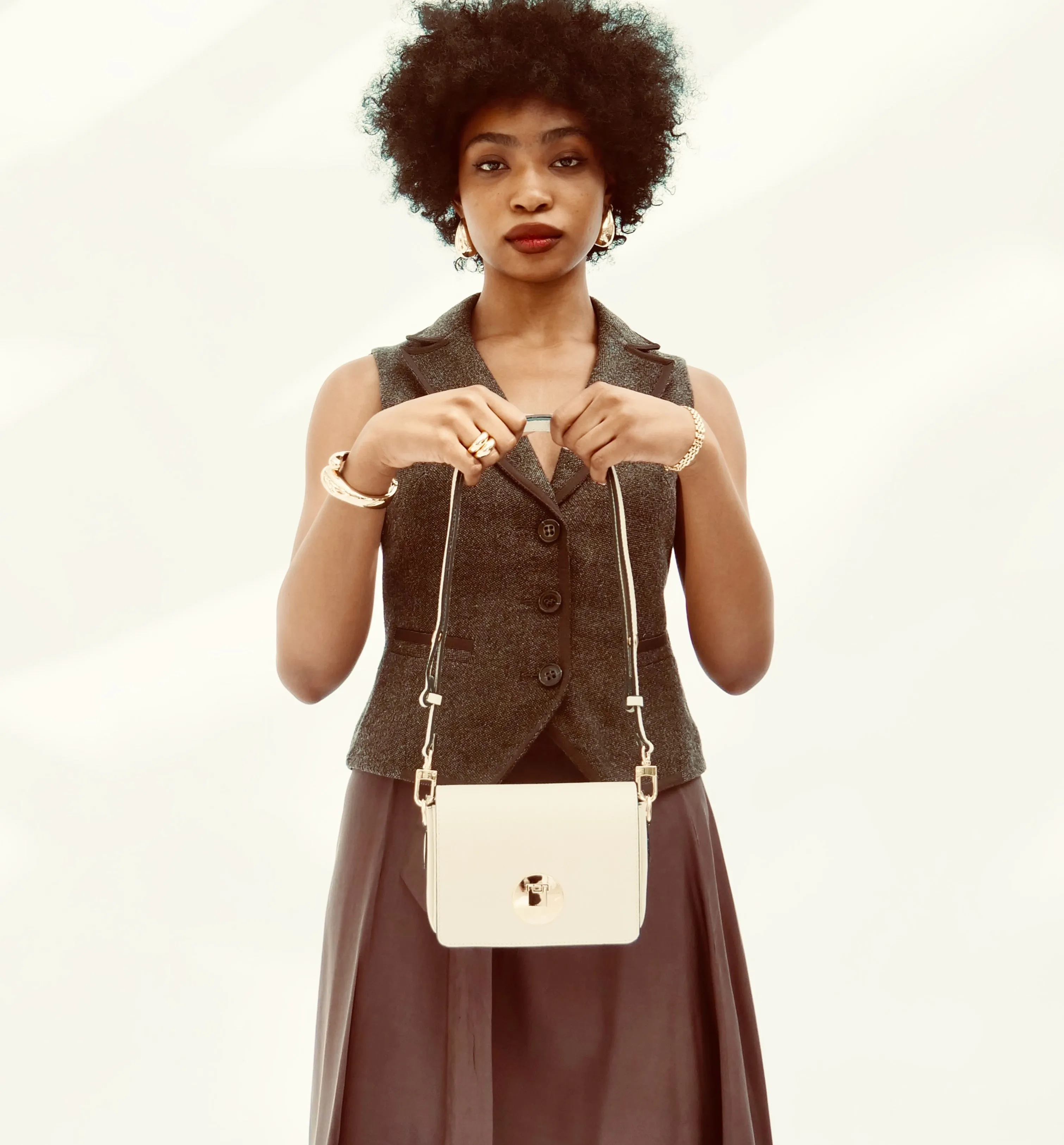 The Newbury Stone Leather Bag