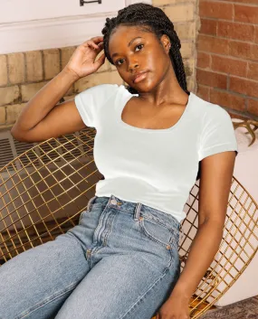 The Squareneck Top in White