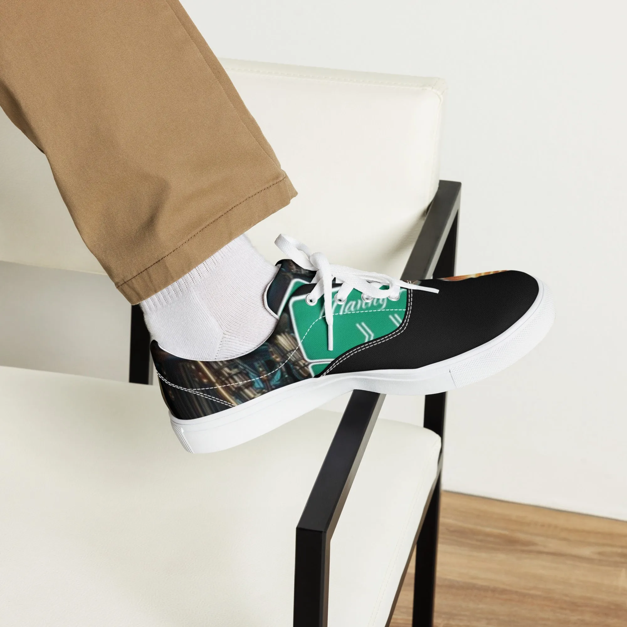 THE TRU MC BRAND Men’s lace-up canvas shoes