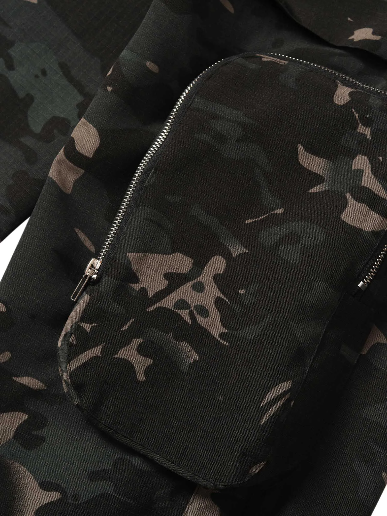 Thesupermade High Street Multi-Pocket Zipper Camouflage Pants