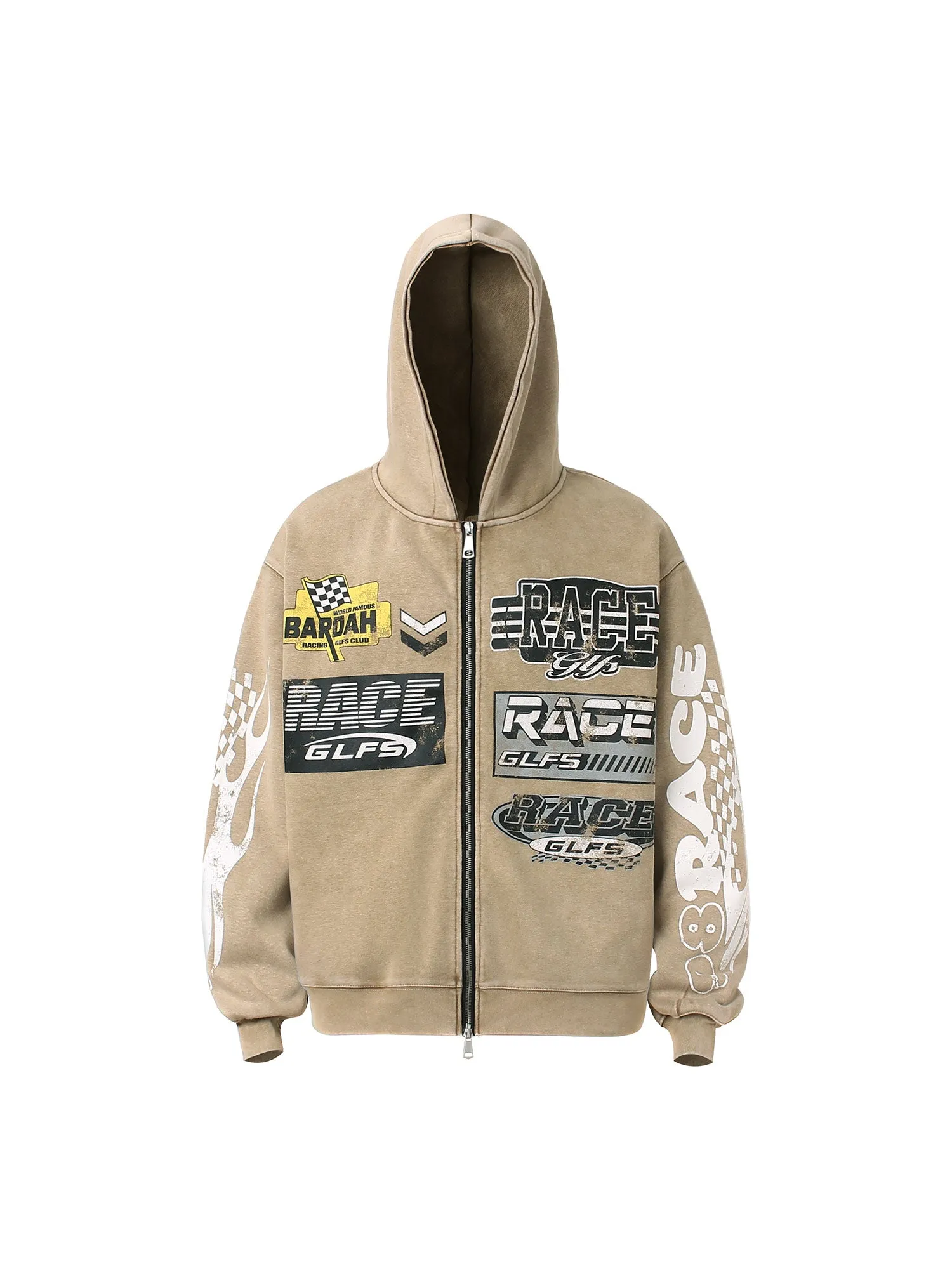 Thesupermade Racing Zip Up Hoodie