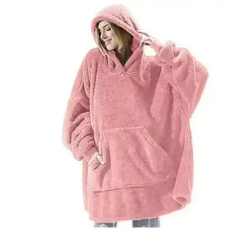 Thick Fleece Hooded Unisex Sweater Winter Double-sided Sweatshirt