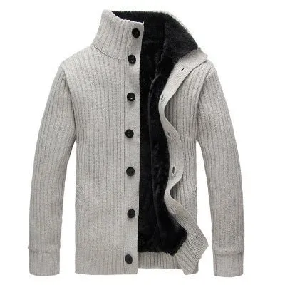 Thick Warm Cardigan Winter Turtleneck Sweater For Men