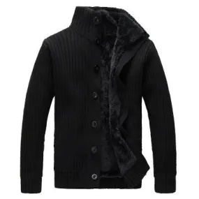 Thick Warm Cardigan Winter Turtleneck Sweater For Men