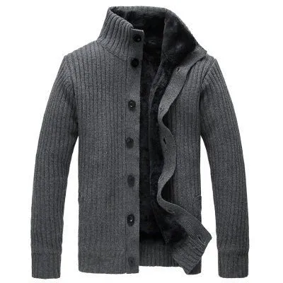Thick Warm Cardigan Winter Turtleneck Sweater For Men
