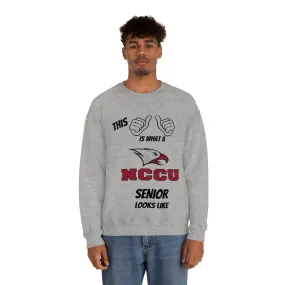 This Is What A NCCU Senior Looks Like Unisex Heavy Blend™ Crewneck Sweatshirt