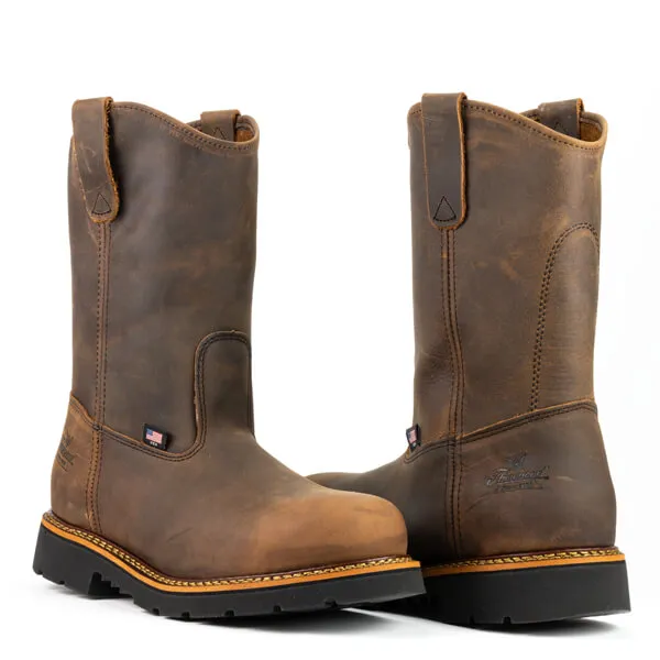 Thorogood® Men's 10" Steel Toe Wellington Brown Work Boots 804-3310