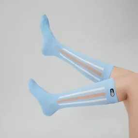 Three Bands Stripe Mid-Calf Socks