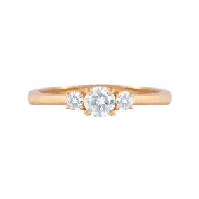 Three Stone Round Diamond Engagement Ring Basic