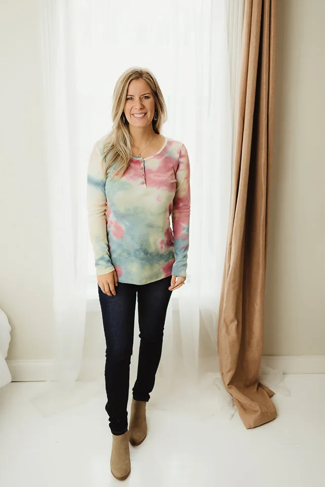 Tie Dye Henley