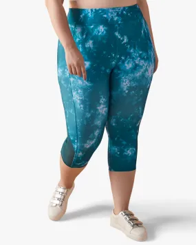 Tie Dye Leggings Azure Blue/White | Azure Blue / White