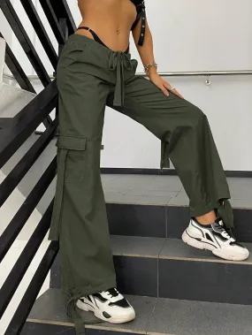 Tie Parachute Cargo Pants