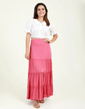 Tiered Midaxi Skirt