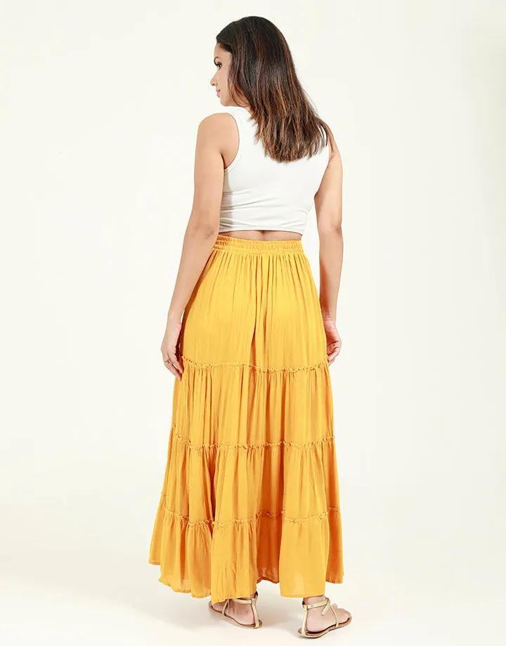 Tiered Midaxi Skirt