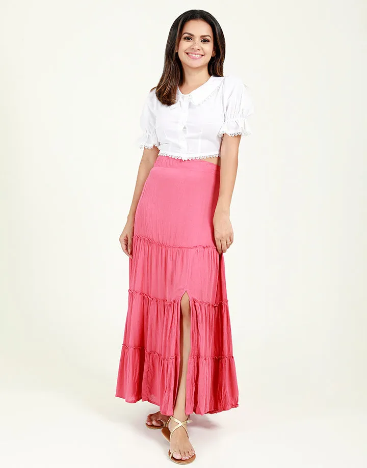 Tiered Midaxi Skirt