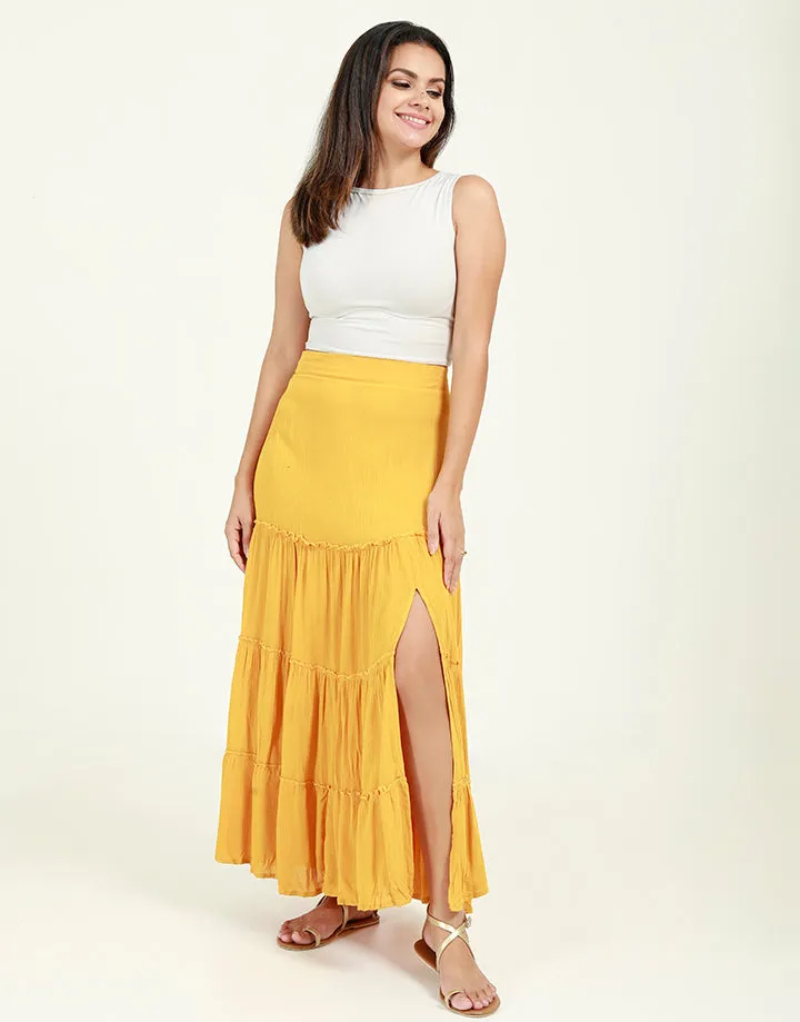 Tiered Midaxi Skirt