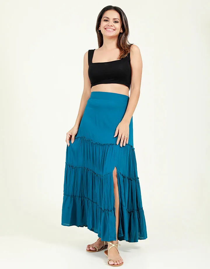 Tiered Midaxi Skirt