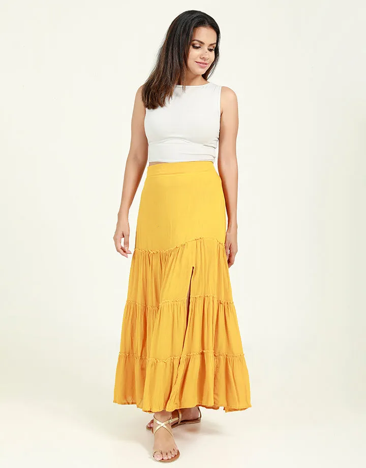 Tiered Midaxi Skirt