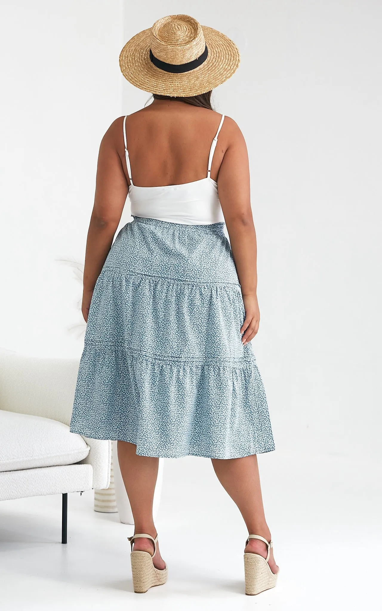 Timmins Skirt - Blue Print