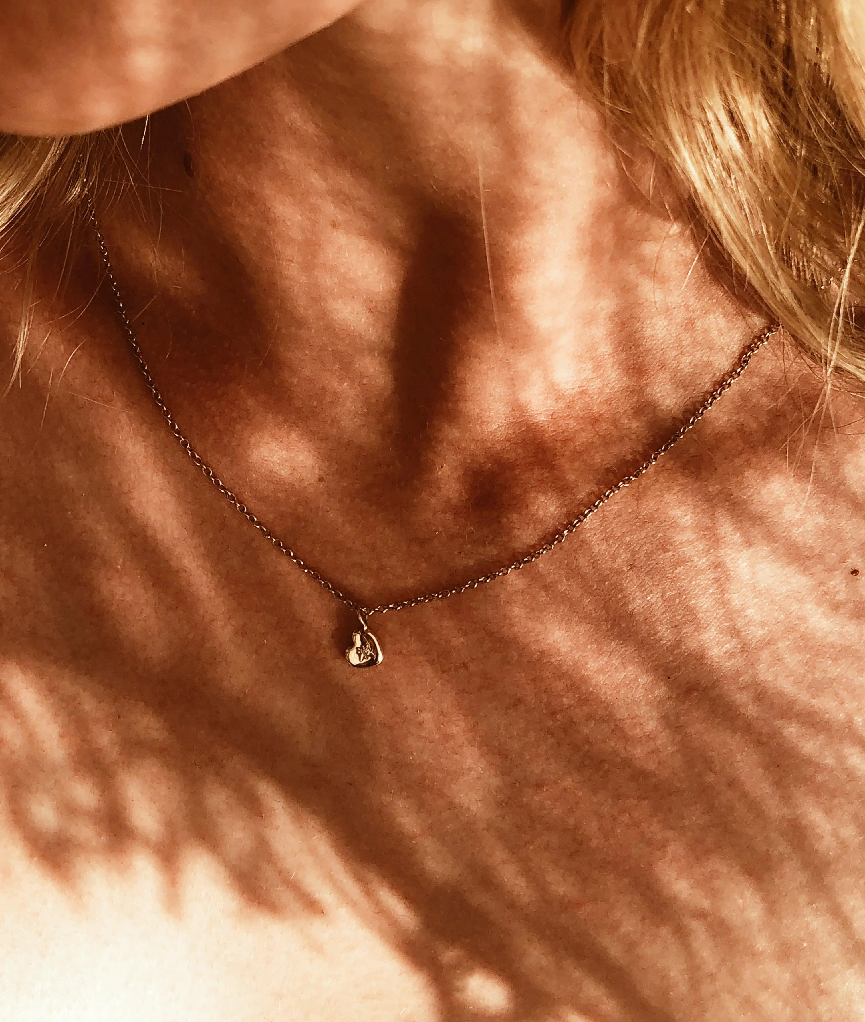 Tiny Heart of Gold necklace