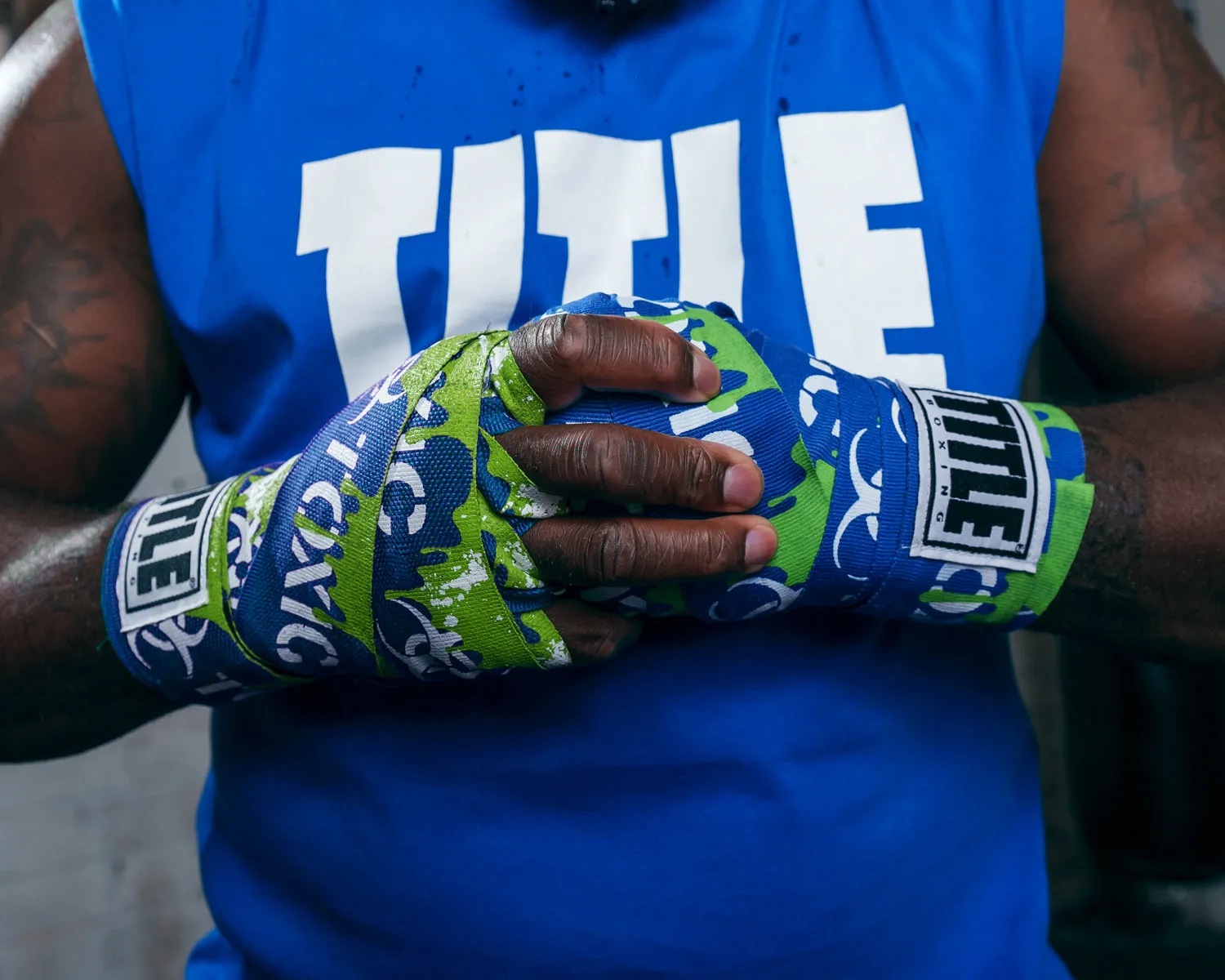 TITLE Boxing Print Hand Wraps 180"