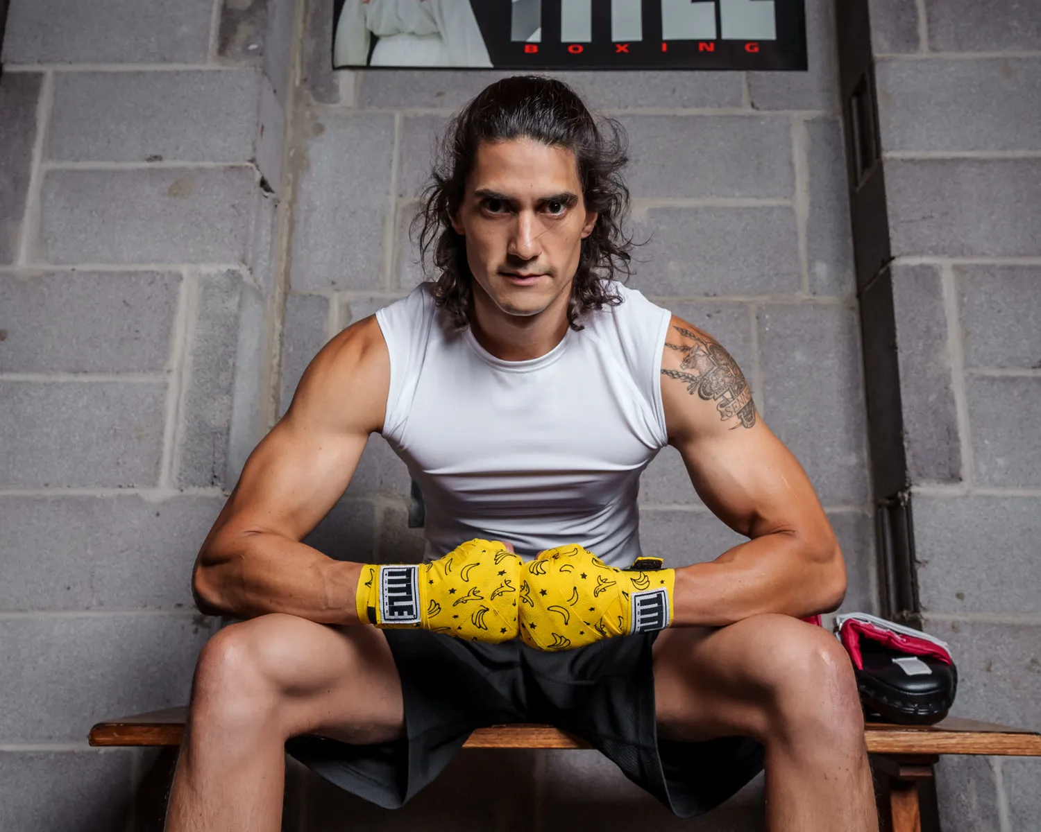 TITLE Boxing Print Hand Wraps 180"