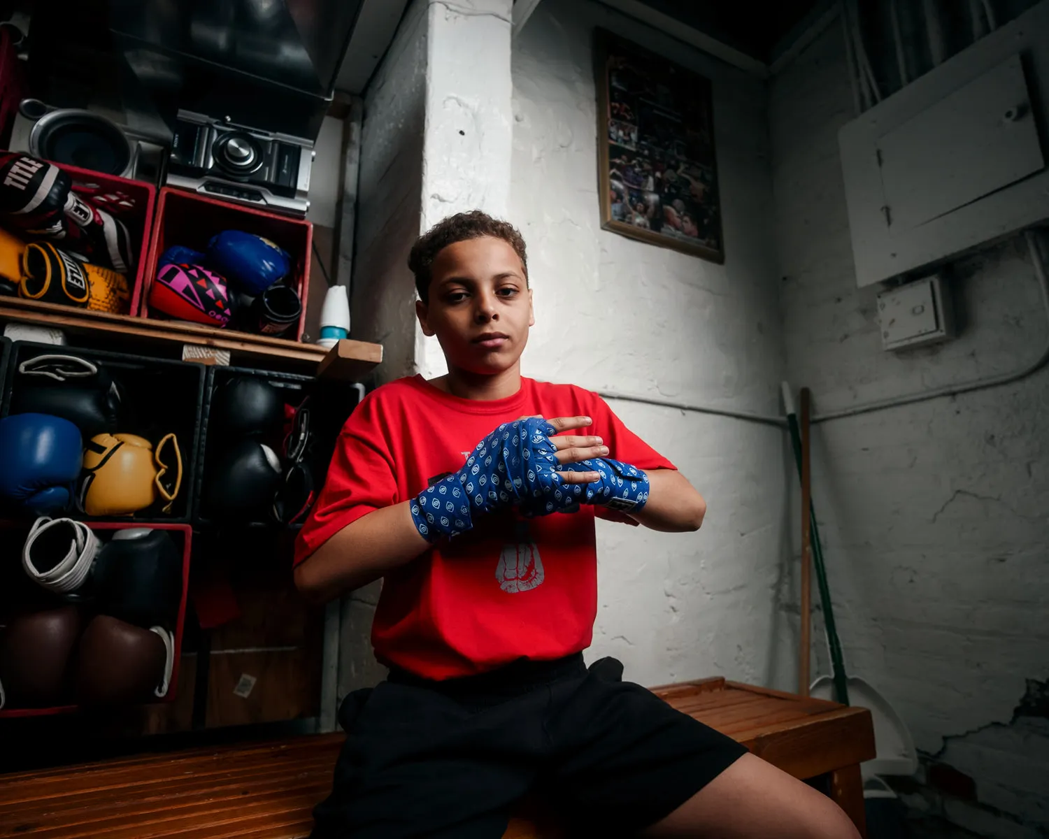 TITLE Boxing Print Hand Wraps 180"