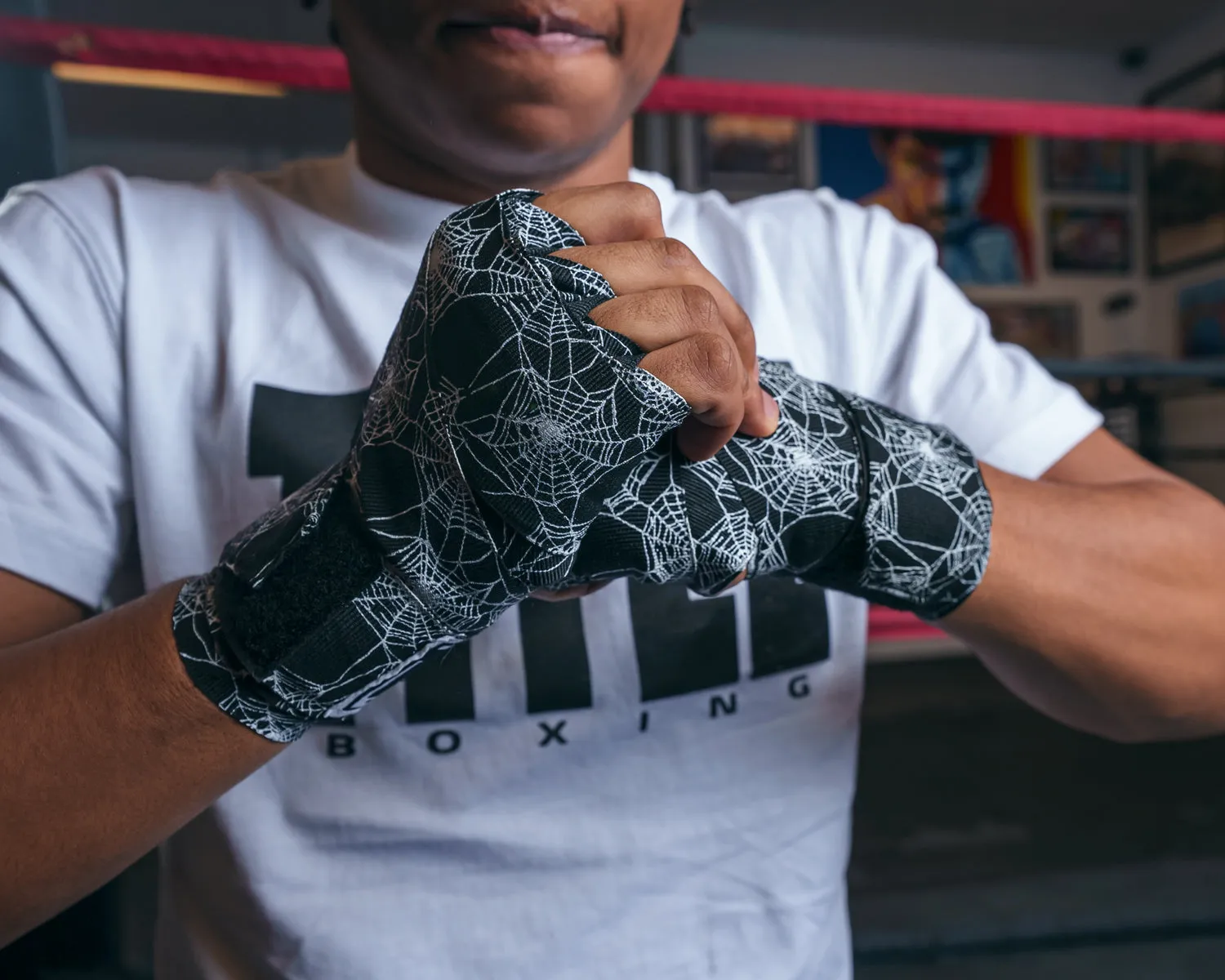 TITLE Boxing Print Hand Wraps 180"