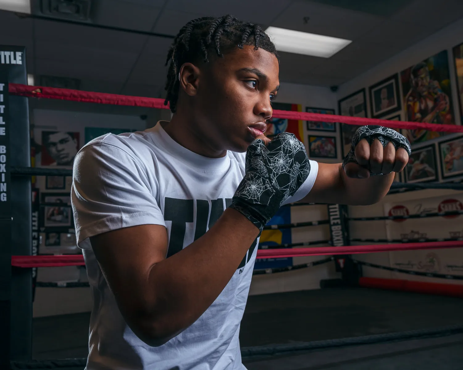 TITLE Boxing Print Hand Wraps 180"