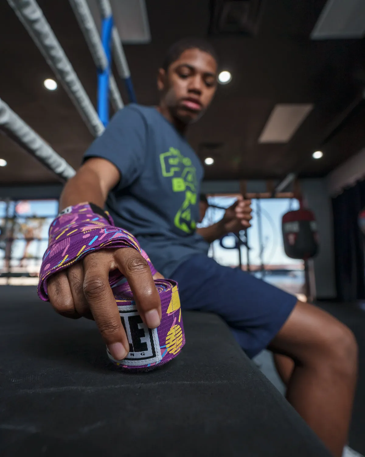 TITLE Boxing Print Hand Wraps 180"