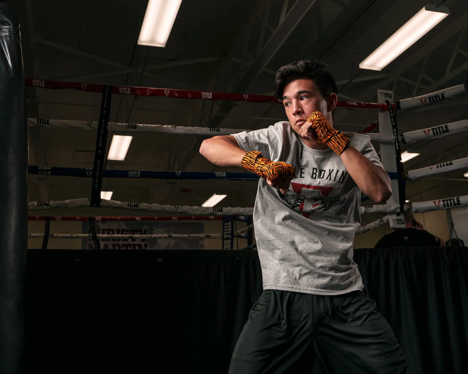 TITLE Boxing Print Hand Wraps 180"