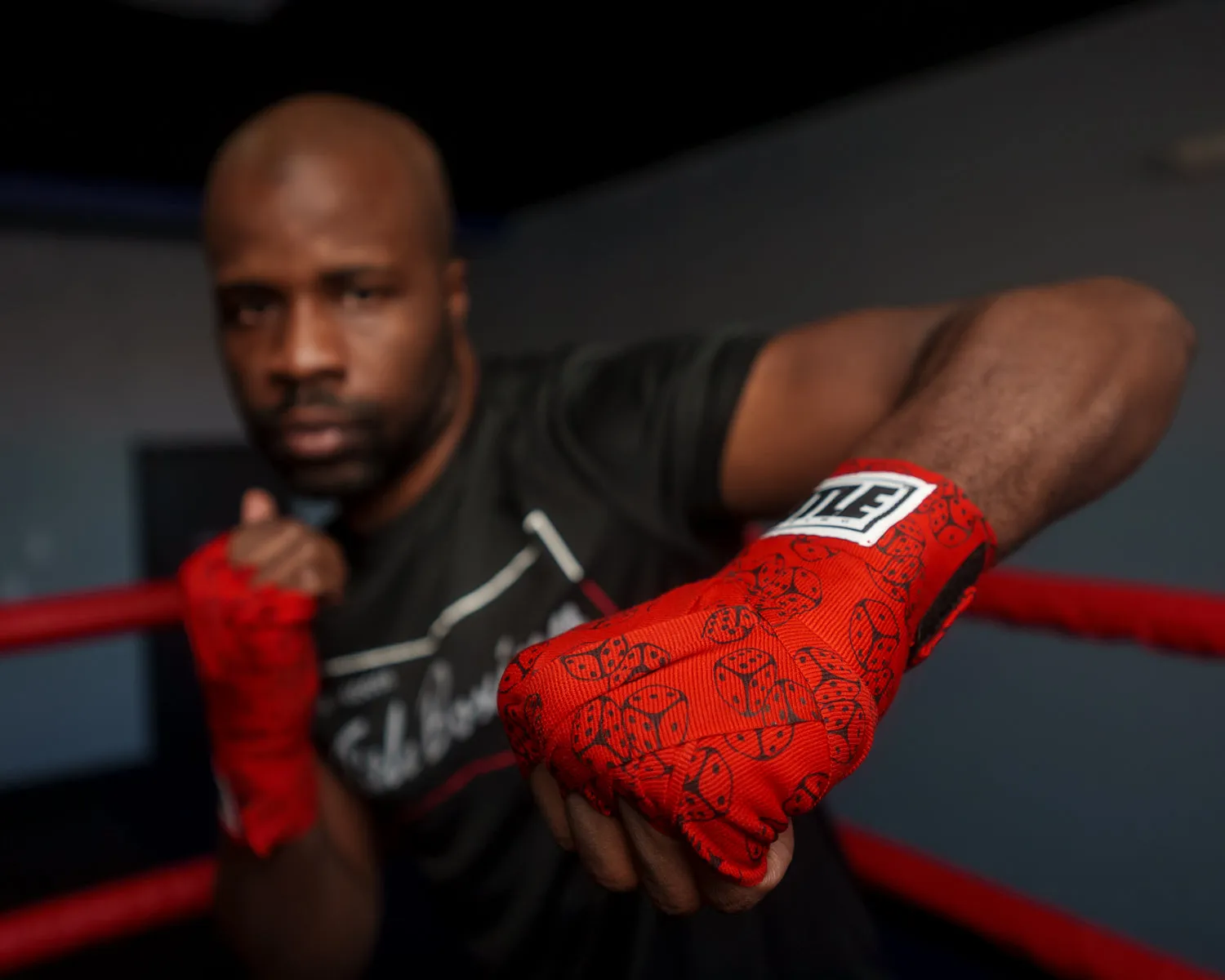 TITLE Boxing Print Hand Wraps 180"