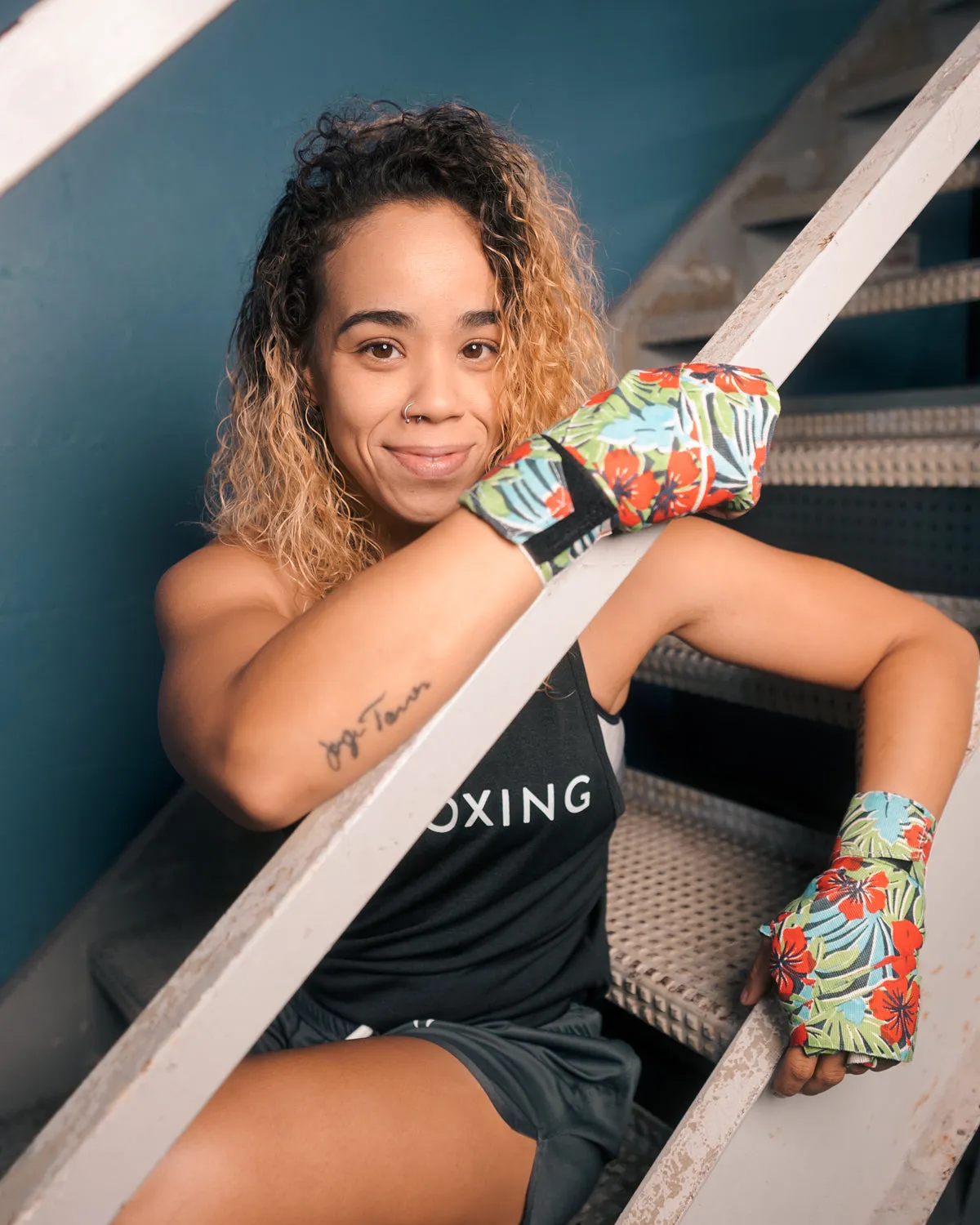 TITLE Boxing Print Hand Wraps 180"