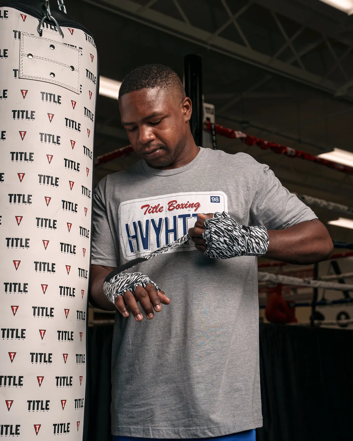TITLE Boxing Print Hand Wraps 180"