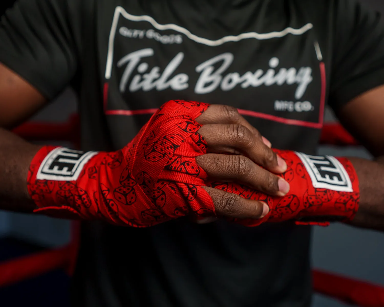 TITLE Boxing Print Hand Wraps 180"