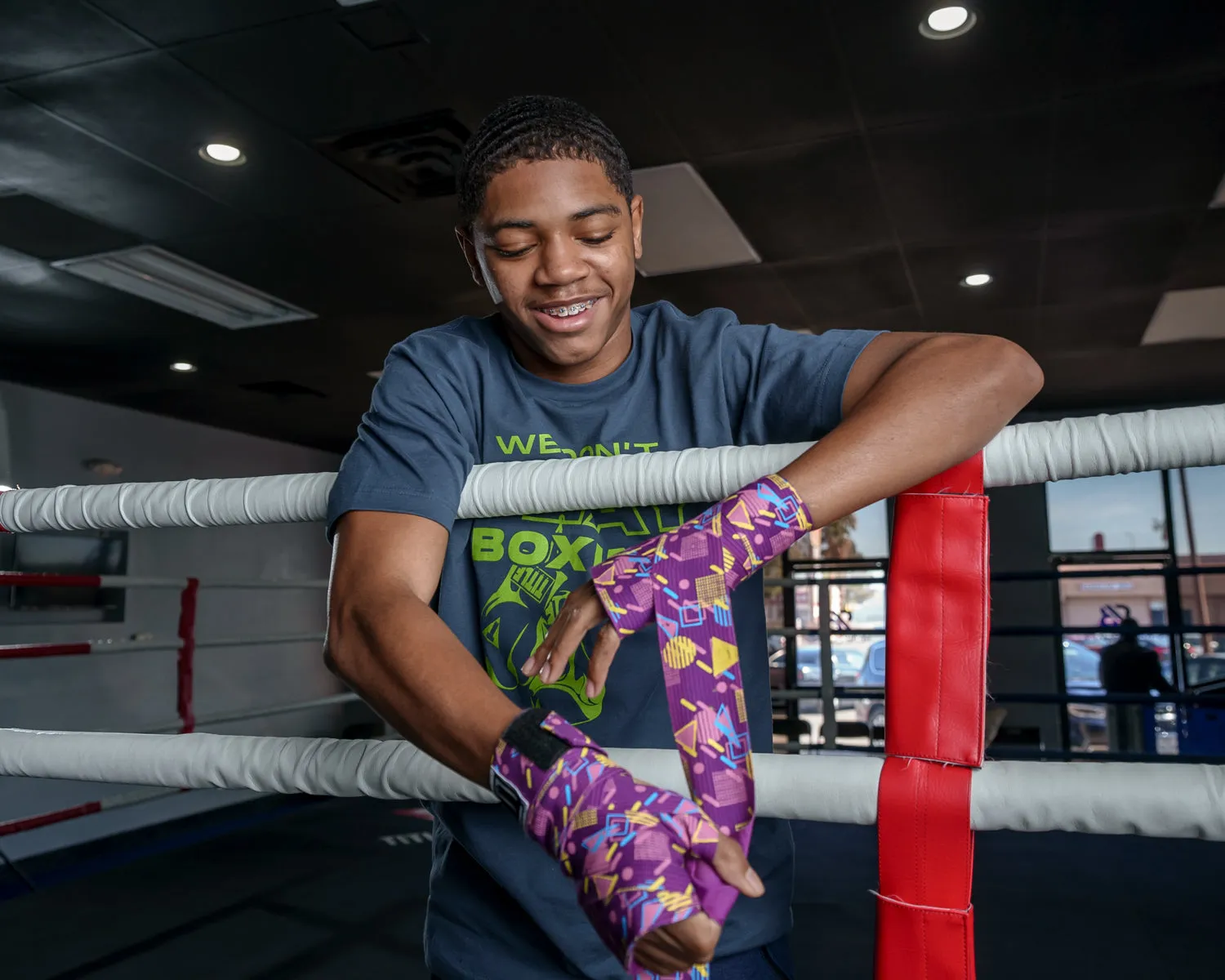 TITLE Boxing Print Hand Wraps 180"