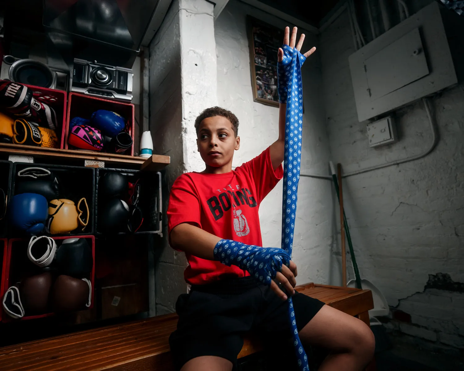 TITLE Boxing Print Hand Wraps 180"