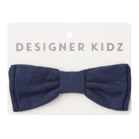 Toby Linen Bow Tie - Navy