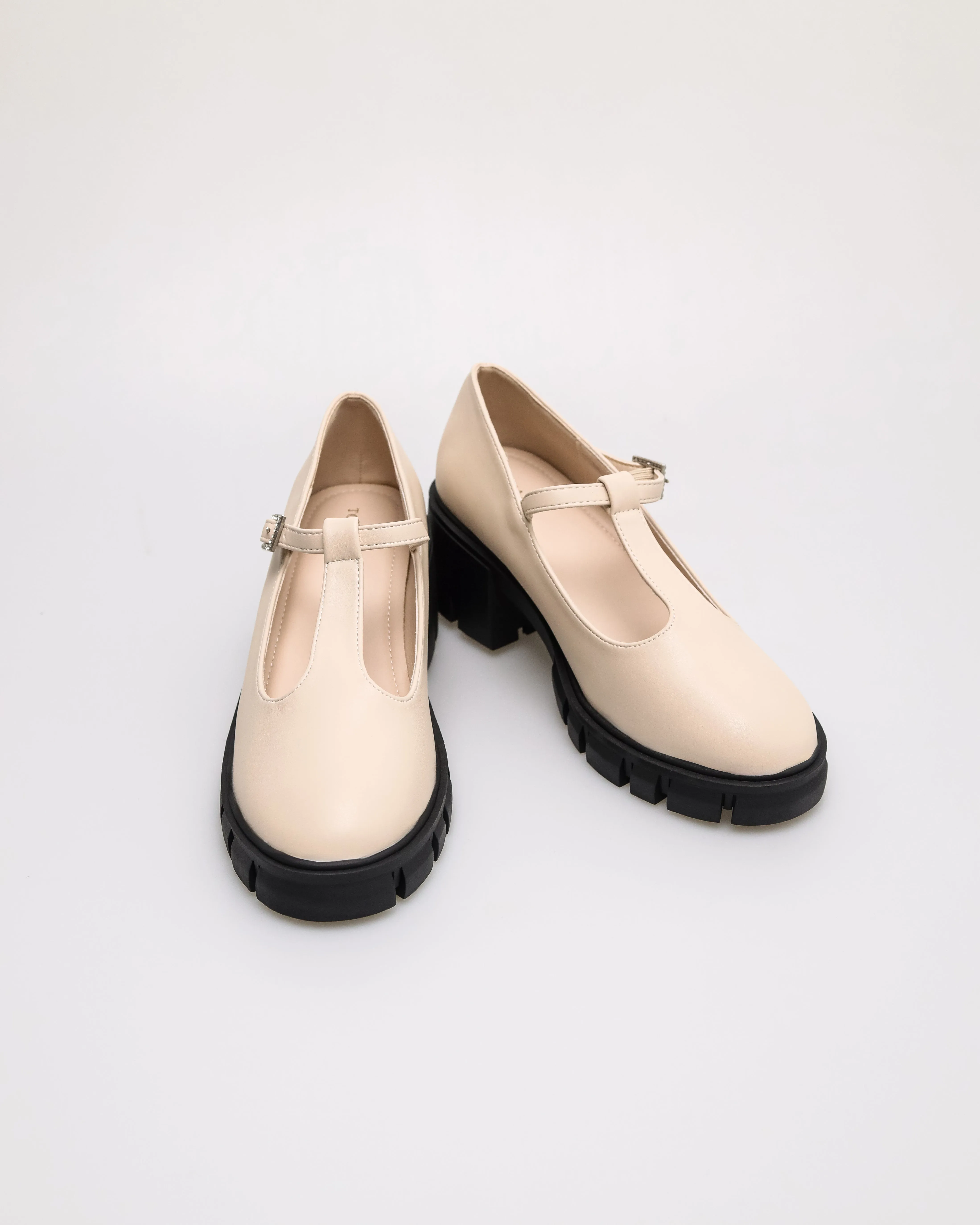 Tomaz NN395 Ladies Mary Jane Block Heels