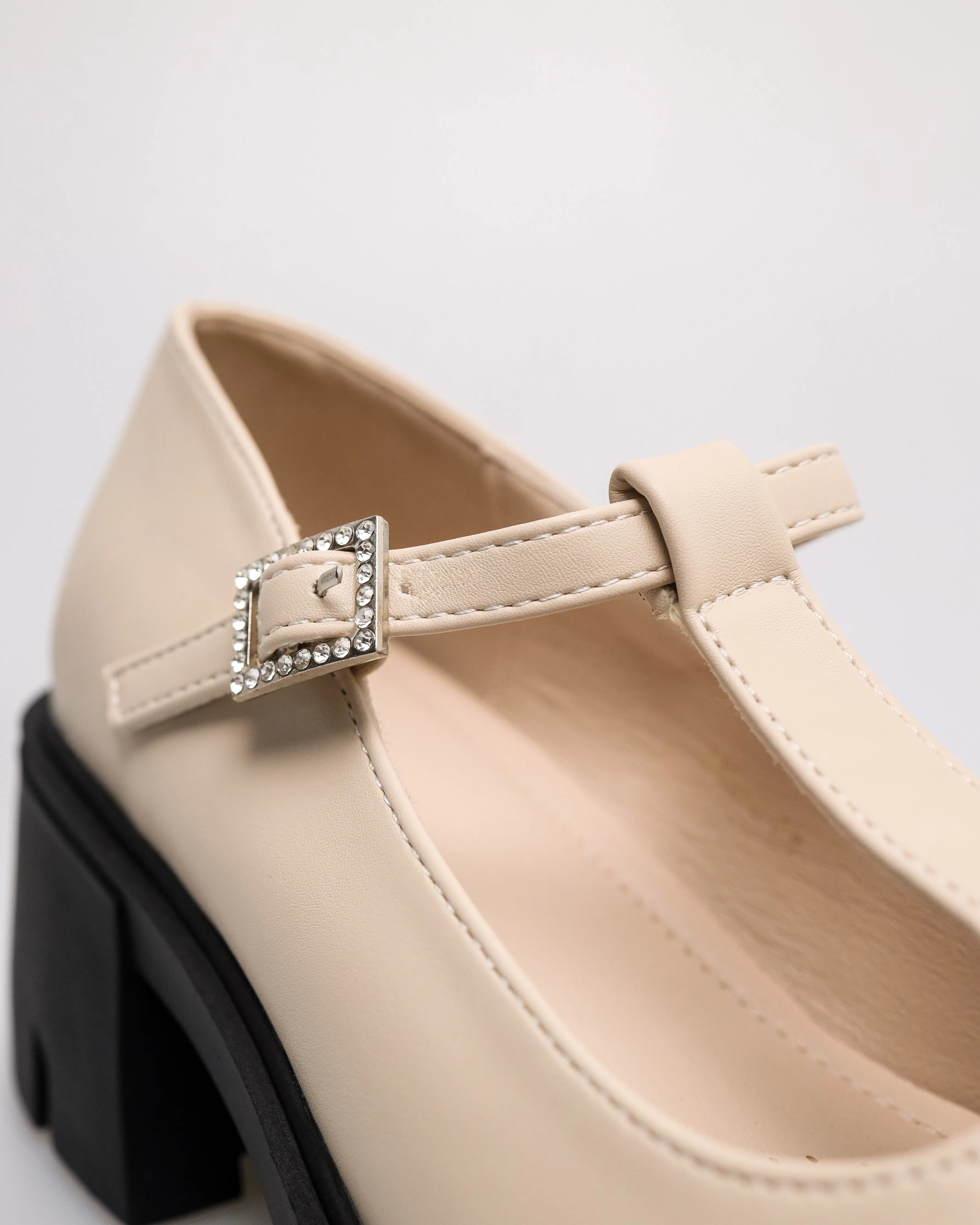 Tomaz NN395 Ladies Mary Jane Block Heels