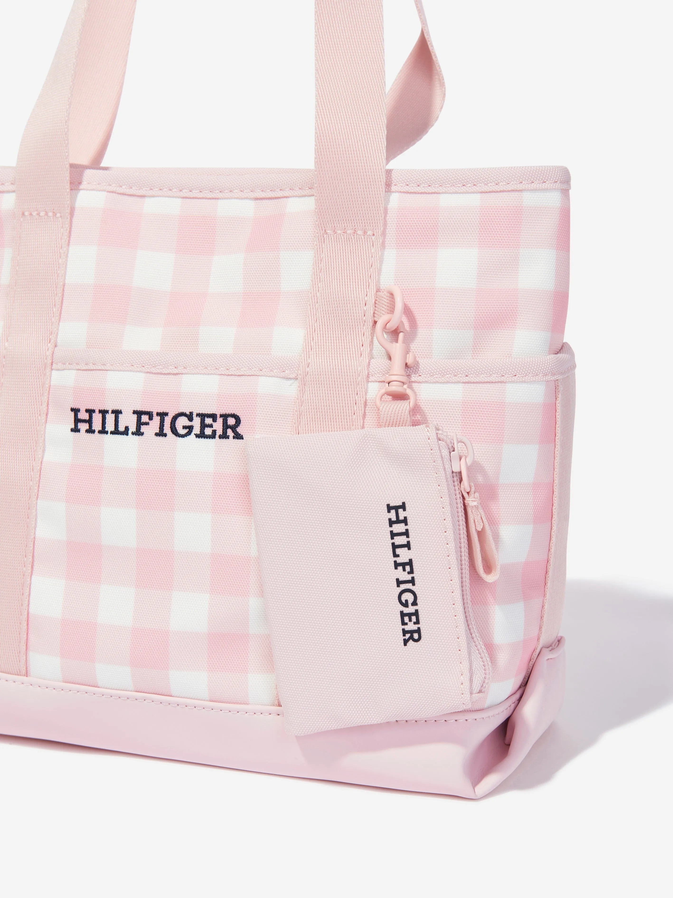 Tommy Hilfiger Girls Prep And Sport Gingham Tote Bag in Pink