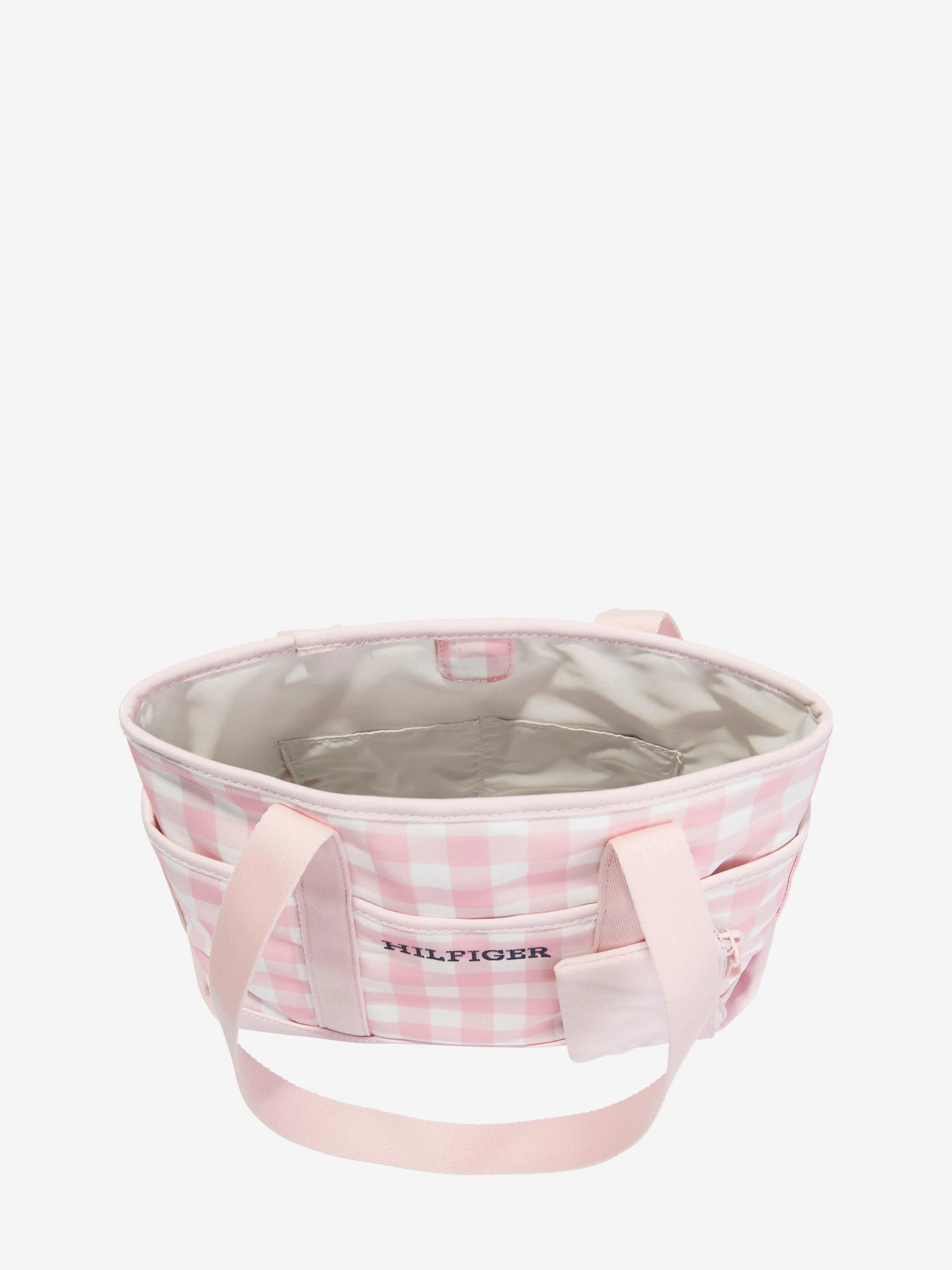 Tommy Hilfiger Girls Prep And Sport Gingham Tote Bag in Pink