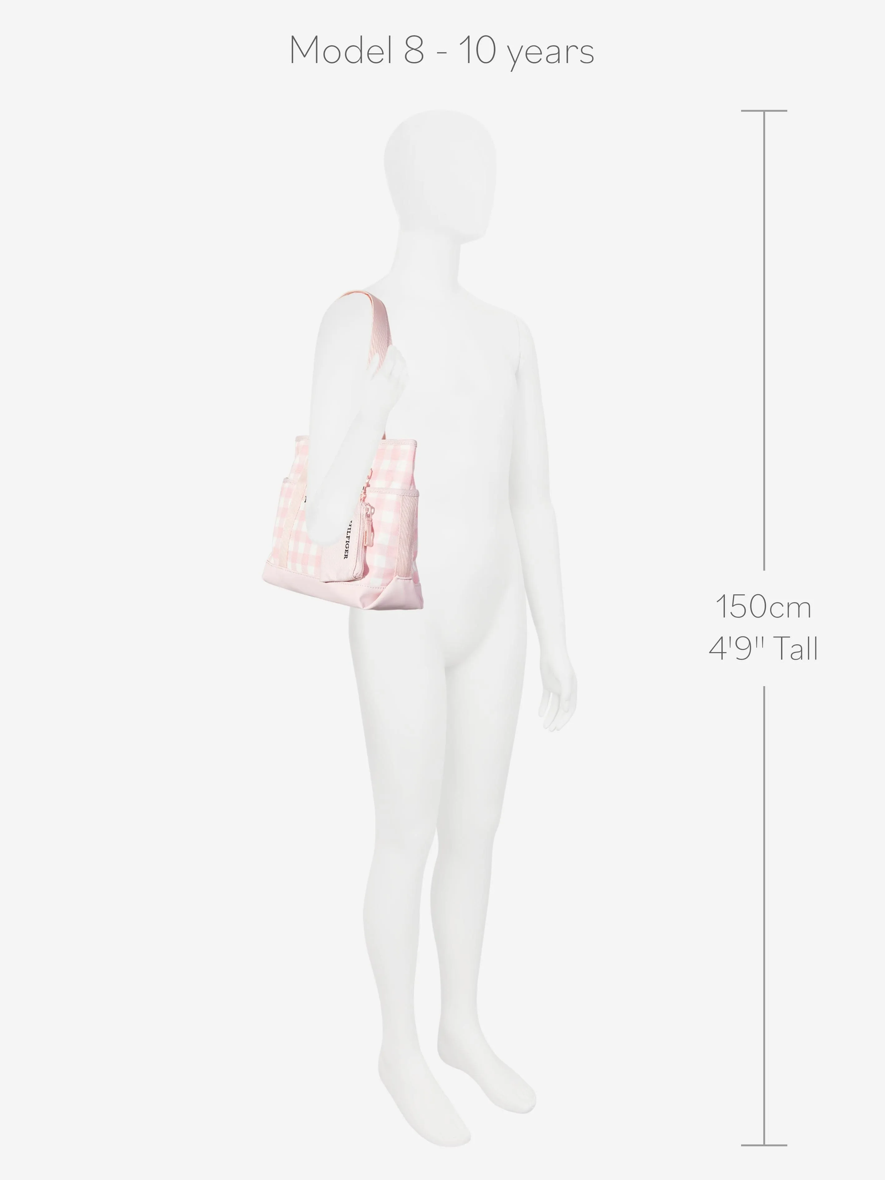 Tommy Hilfiger Girls Prep And Sport Gingham Tote Bag in Pink