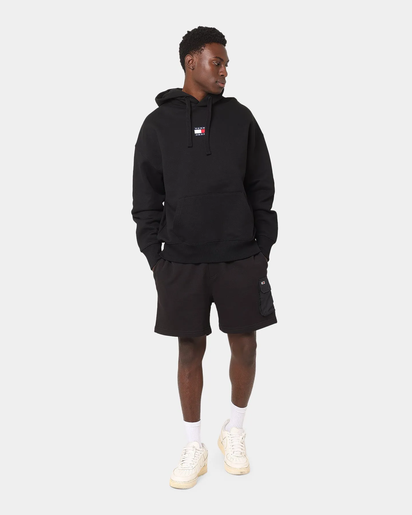Tommy Jeans Fabric Mix Cargo Shorts Black