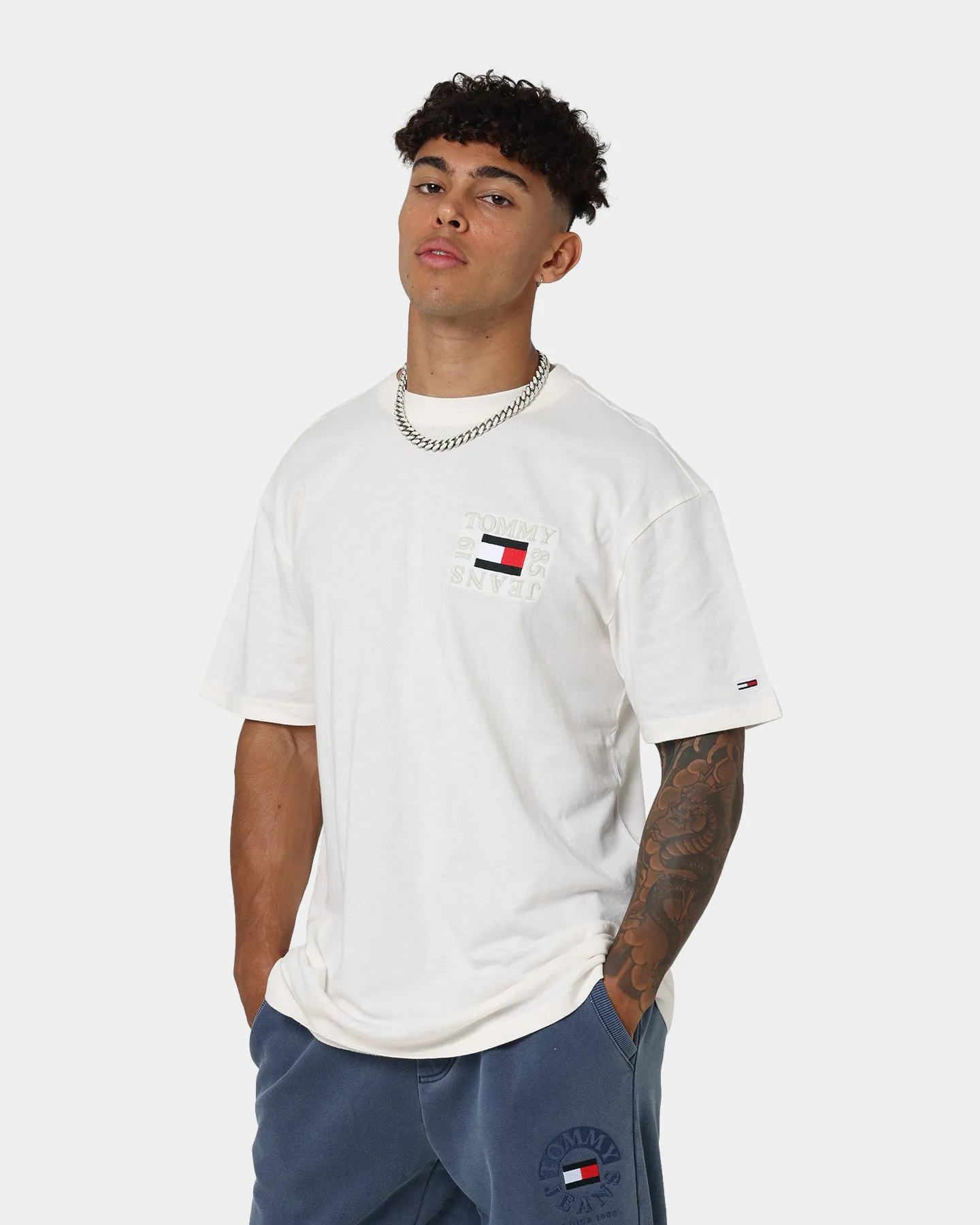 Tommy Jeans Timeless Box T-Shirt Ancient White