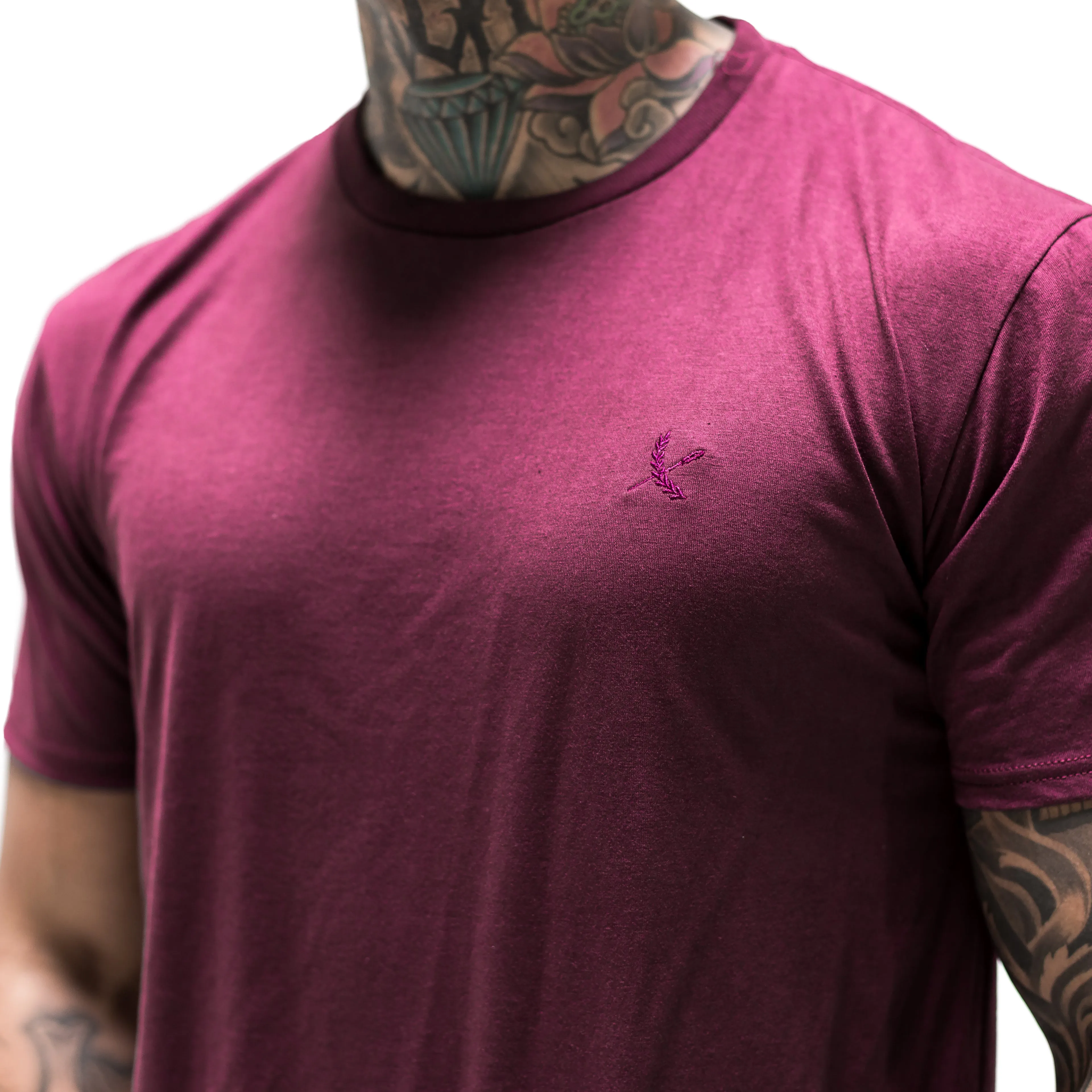 Tonal Scallop Tees - Berry