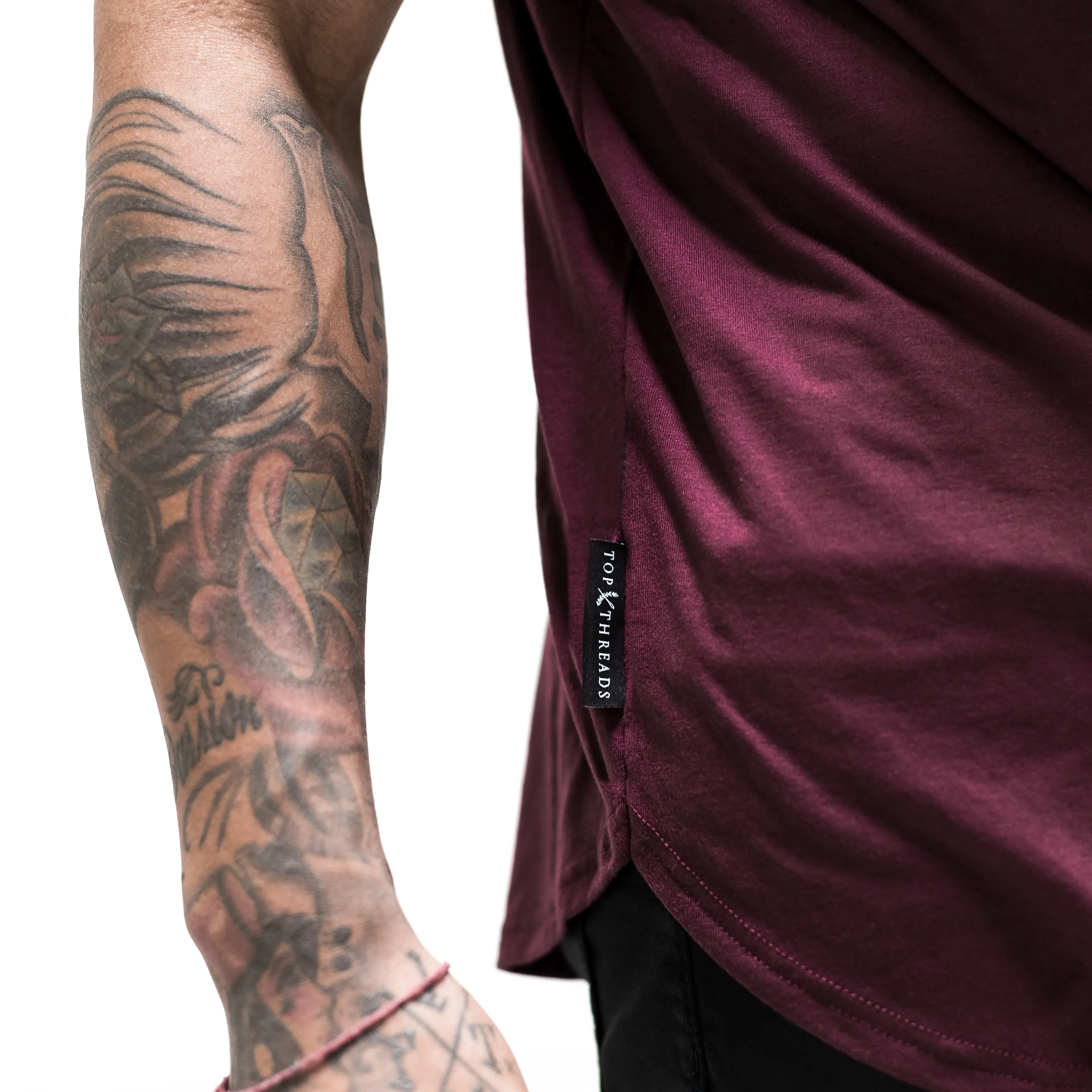 Tonal Scallop Tees - Berry