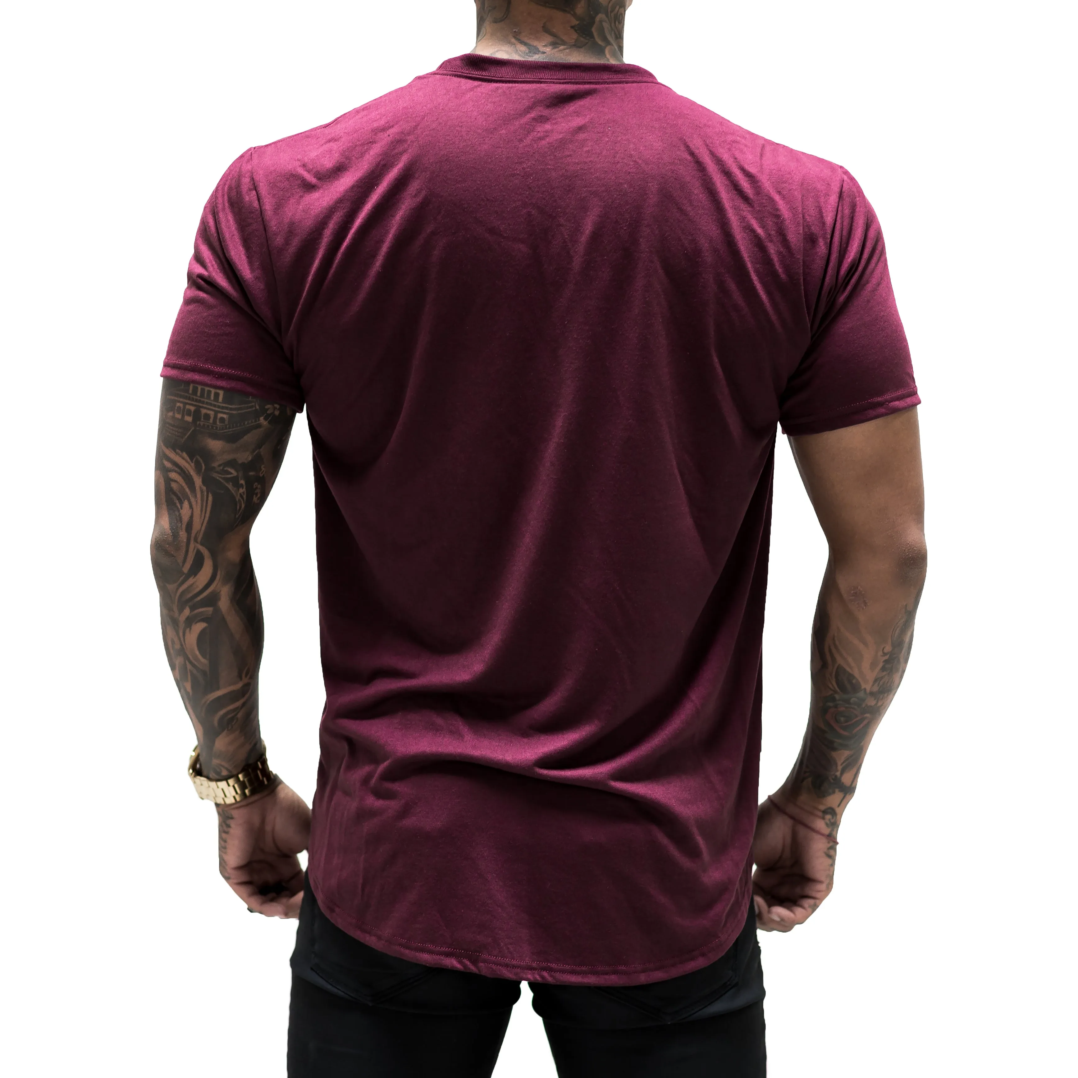 Tonal Scallop Tees - Berry