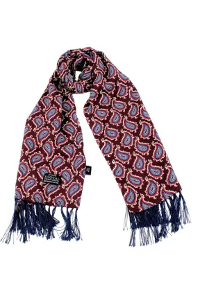 Tootal Vintage - Paisley Burgundy - Rayon Scarf